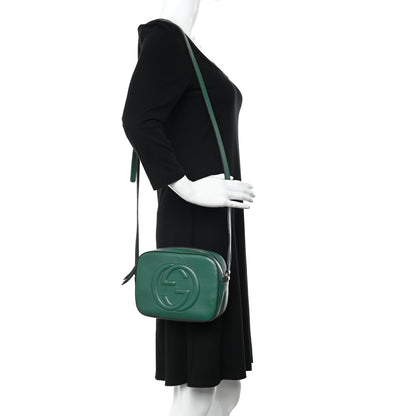 Gucci Pebbled Calfskin Small Soho Disco Bag Emerald Green 2 of 12