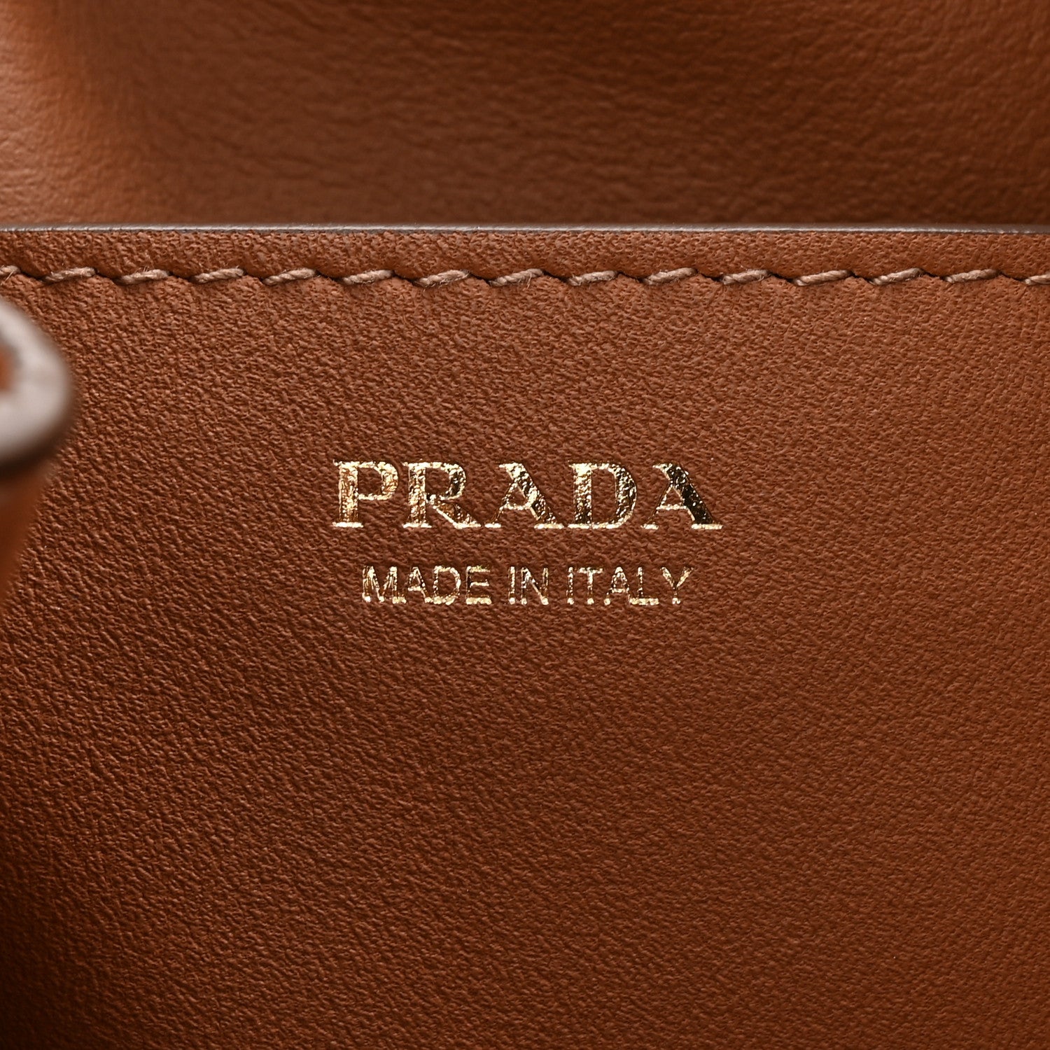 Prada Soft Calfskin Mini Darling Bucket Bag Caramel 6 of 10