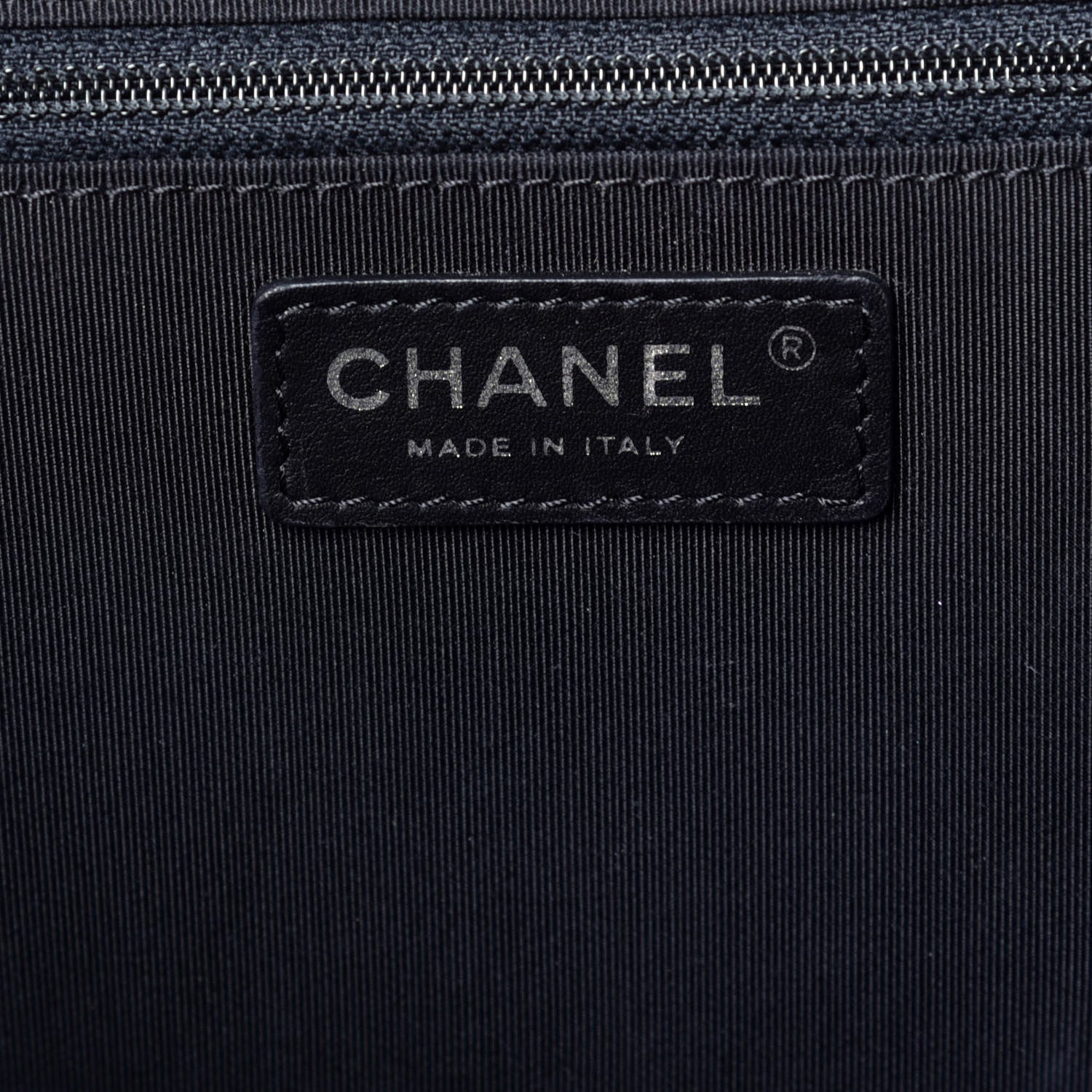 Chanel Calfskin Quilted Feather Weight Bowling Bag Black Beige 7 of 9