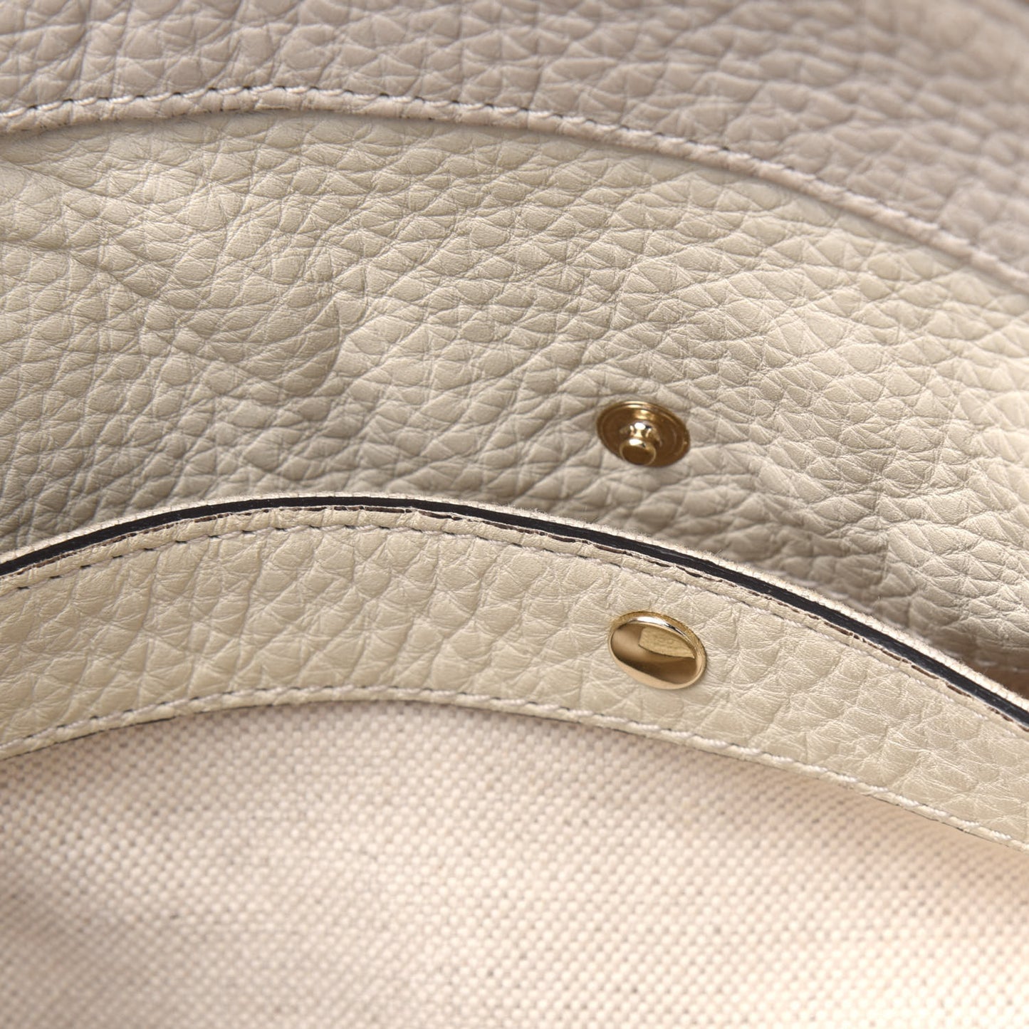 Calfskin Bamboo Medium Shopper Boston Mystic White