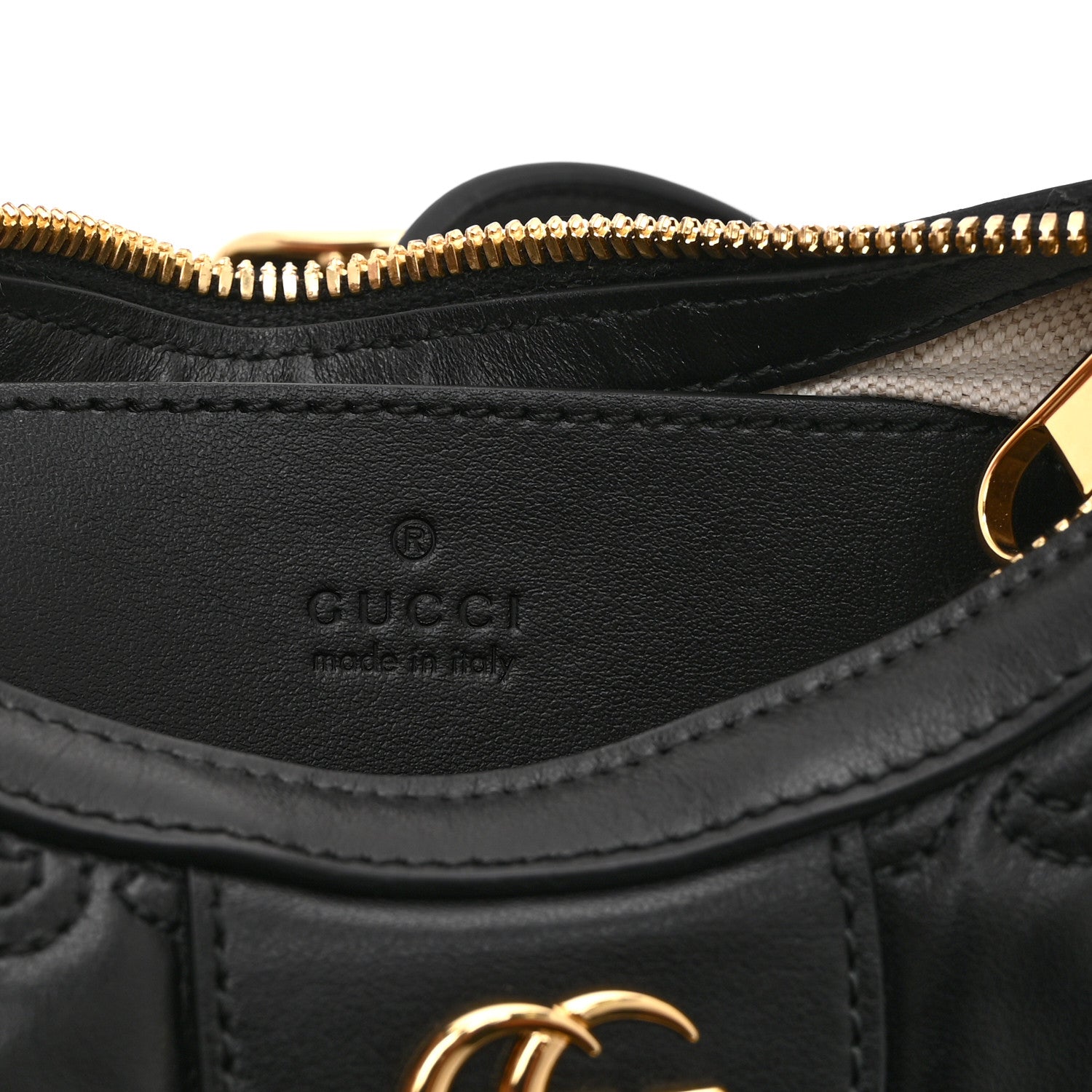 Gucci Calfskin GG Matelasse Mini Hobo Shoulder Bag Black 6 of 11