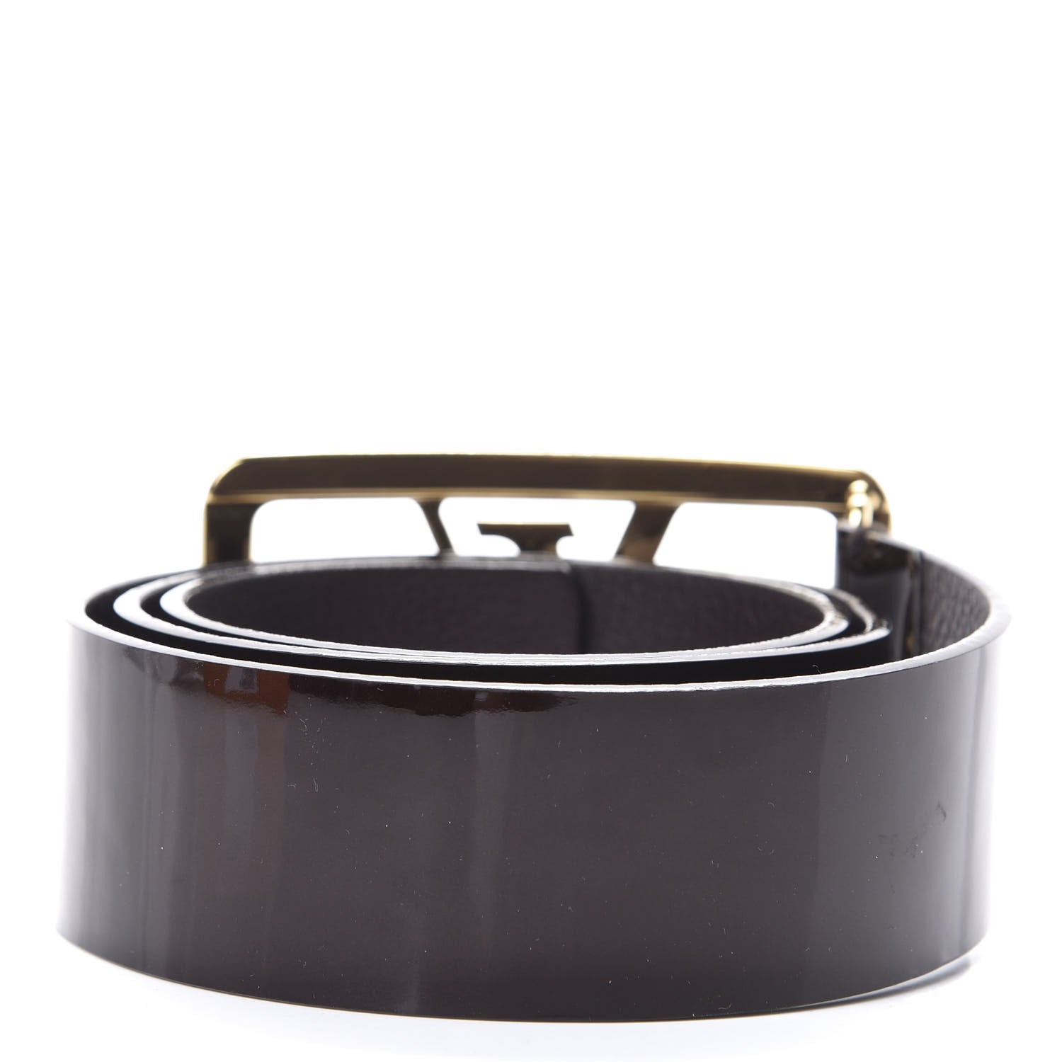 Louis Vuitton Patent LV Frame Belt 85 34 Amarante 2 of 5