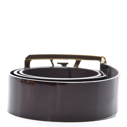 Louis Vuitton Patent LV Frame Belt 85 34 Amarante 2 of 5