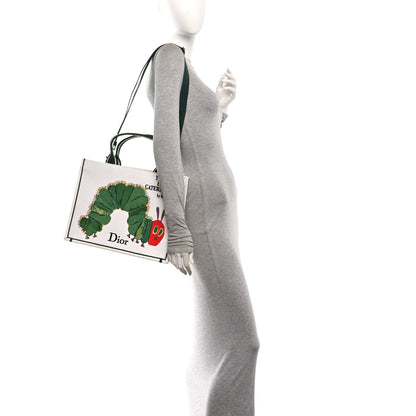 Christian Dior Canvas Embroidered Medium The Very Hungry Caterpillar Book Tote With Strap White Multicolor 2 of 11