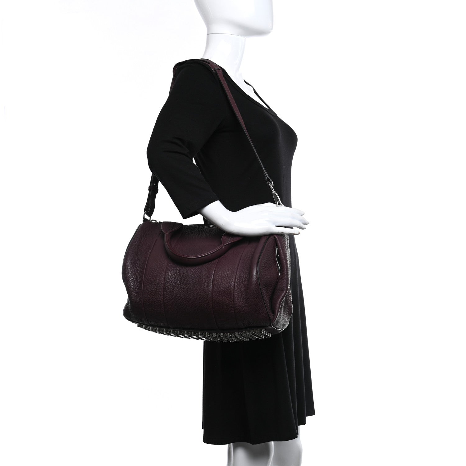 Alexander Wang Soft Pebbled Lambskin Rocco Oxblood Nickel Hardware 2 of 9