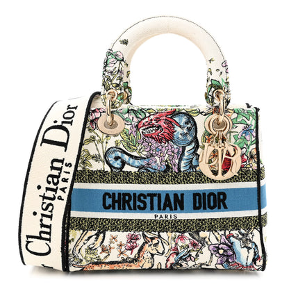 Christian Dior Canvas D-Constellation Embroidered Medium Lady D-Lite Latte Multicolor 1 of 11
