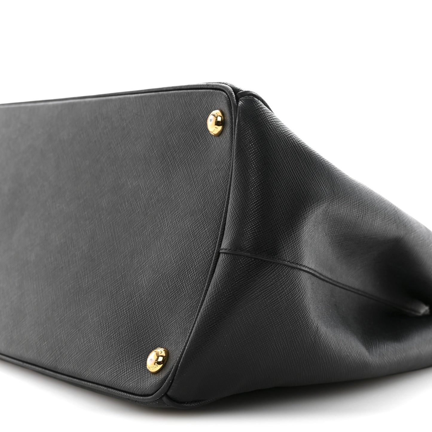 Saffiano Lux Large Galleria Double Zip Tote Black