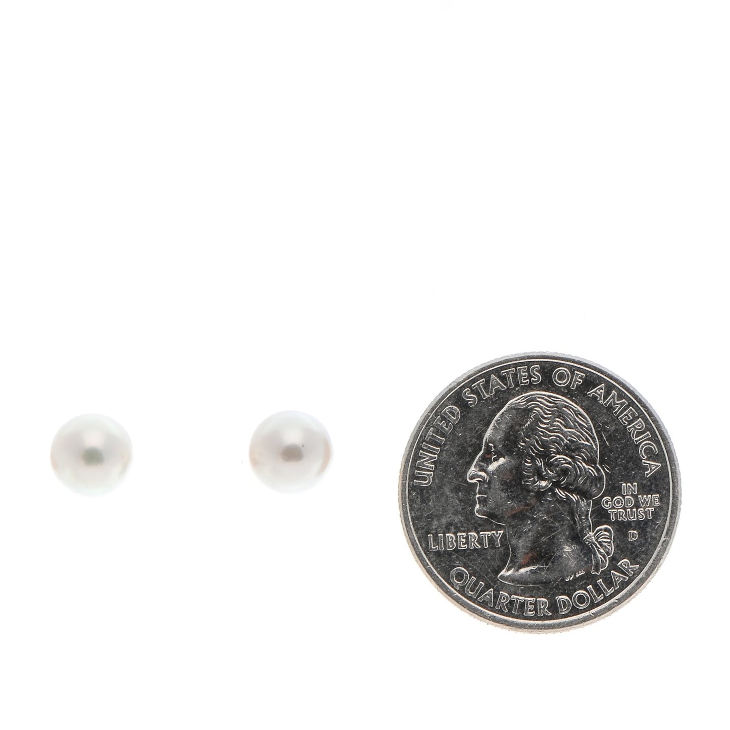 18K Yellow Gold 8mm Pearl Stud Earrings
