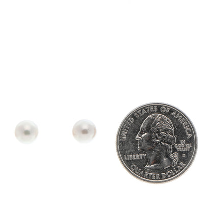 Tiffany 18K Yellow Gold 8mm Pearl Stud Earrings 2 of 6