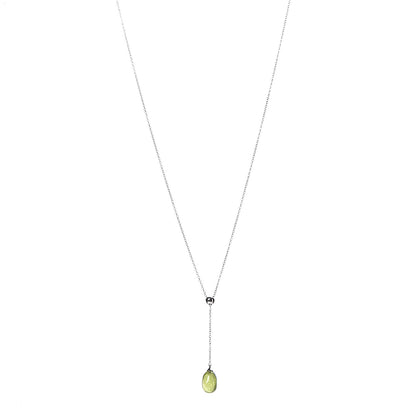 Tiffany 18K White Gold Peridot Rainbow Drops Pendant Necklace 1 of 8