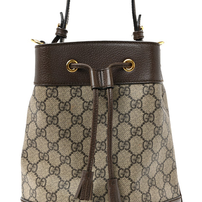 Gucci GG Supreme Monogram Web Small Ophidia Bucket Bag Brown 8 of 11