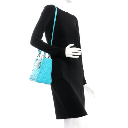 Christian Dior Lambskin Cannage Medium Lady Dior Turquoise 2 of 8