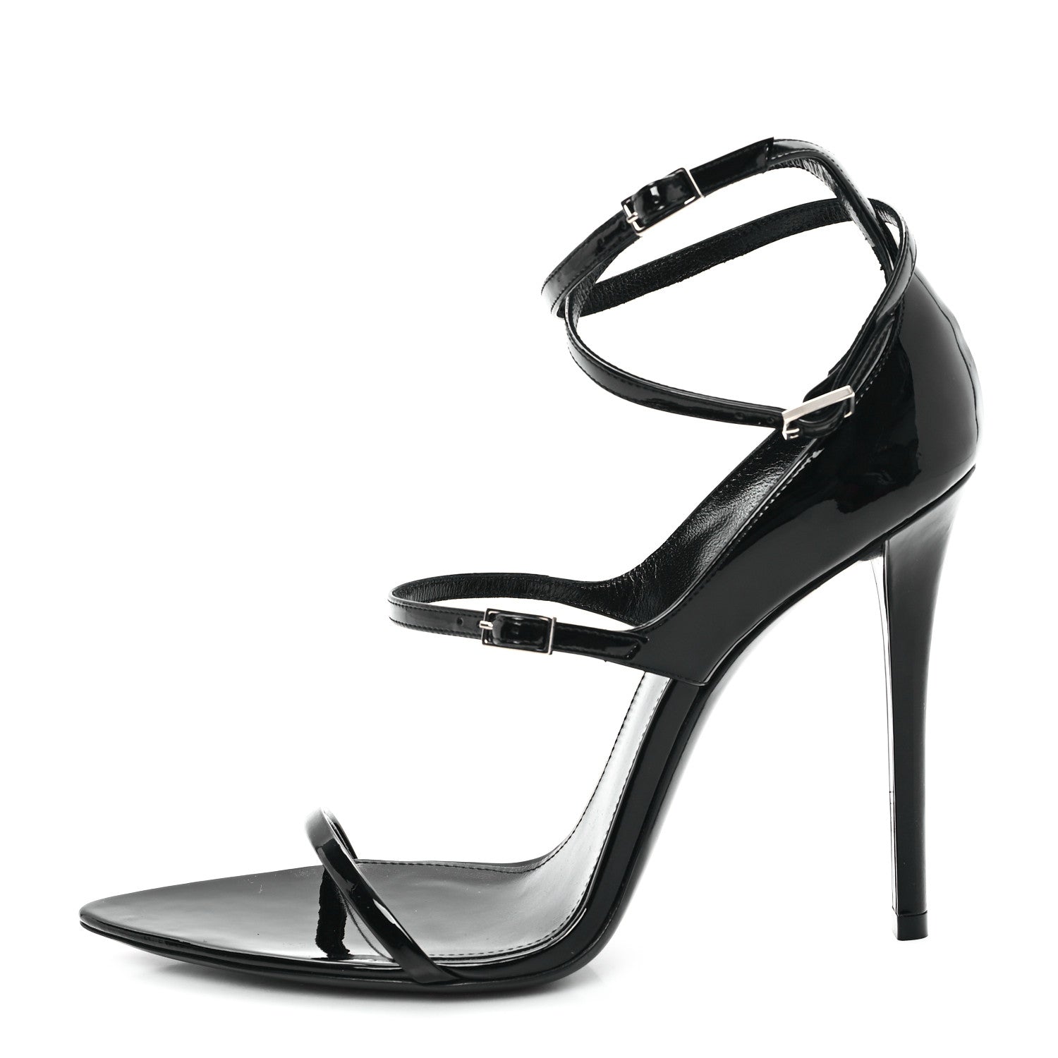 Saint Laurent Vernice Grupy Dita 110 Sandals 38.5 Black 1 of 10
