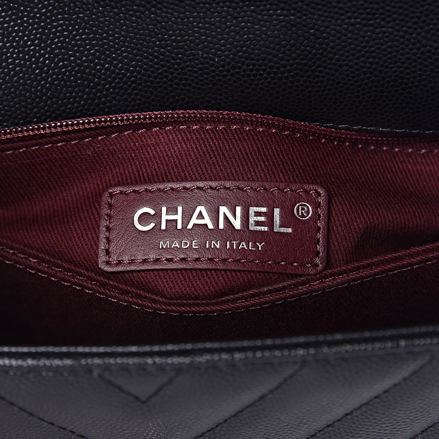 Chanel Caviar Chevron Quilted Mini Coco Handle Flap Black 6 of 10