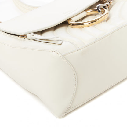 Chloe Smooth Calfskin Quilted Small Faye Day Shoulder Bag Natural White 5 of 8