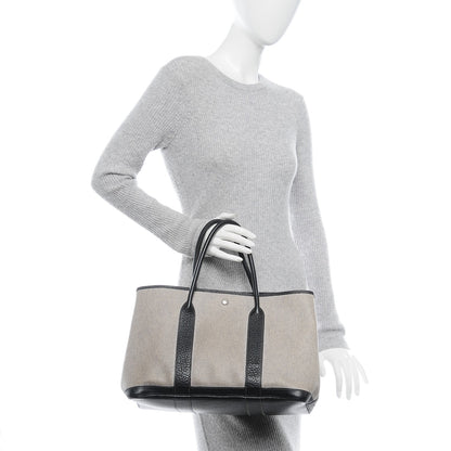 Hermes Buffle Skipper Toile Garden Party 36 MM Tote Black 2 of 6