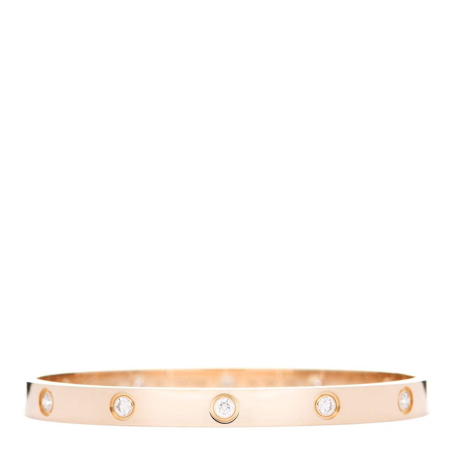 18K Yellow Gold 10 Diamond LOVE Bracelet 19