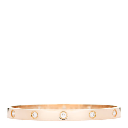 Cartier 18K Yellow Gold 10 Diamond LOVE Bracelet 19 1 of 6