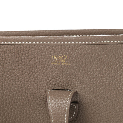 Hermes Taurillon Clemence Evelyne III PM Etoupe 5 of 10