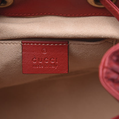 Gucci Calfskin Matelasse GG Marmont Flap Backpack Hibiscus Red 5 of 9