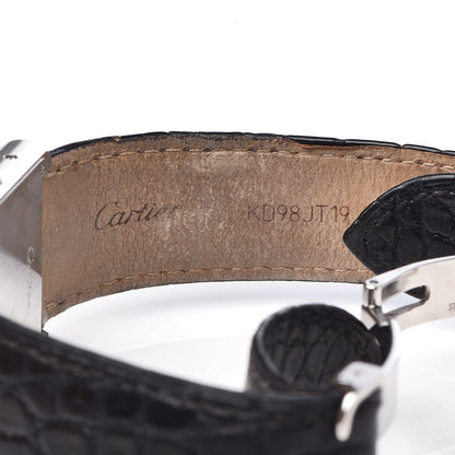 Cartier Stainless Steel Alligator 27mm Tank Solo Quartz Watch 7 of 7