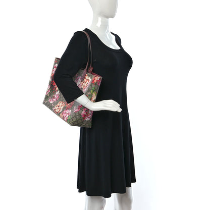 Gucci GG Supreme Monogram Blooms Medium Reversible Tote Beige Multicolor Dry Rose 2 of 16