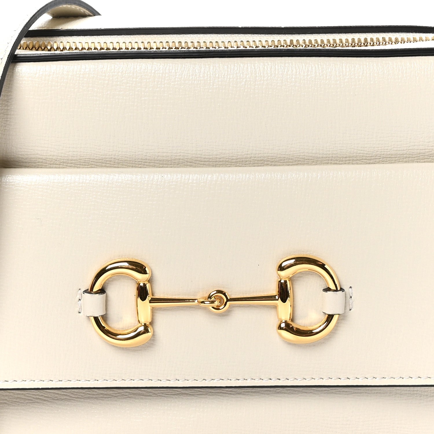 Gucci Azalea Calfskin Small Horsebit 1955 Shoulder Bag Mystic White 8 of 11
