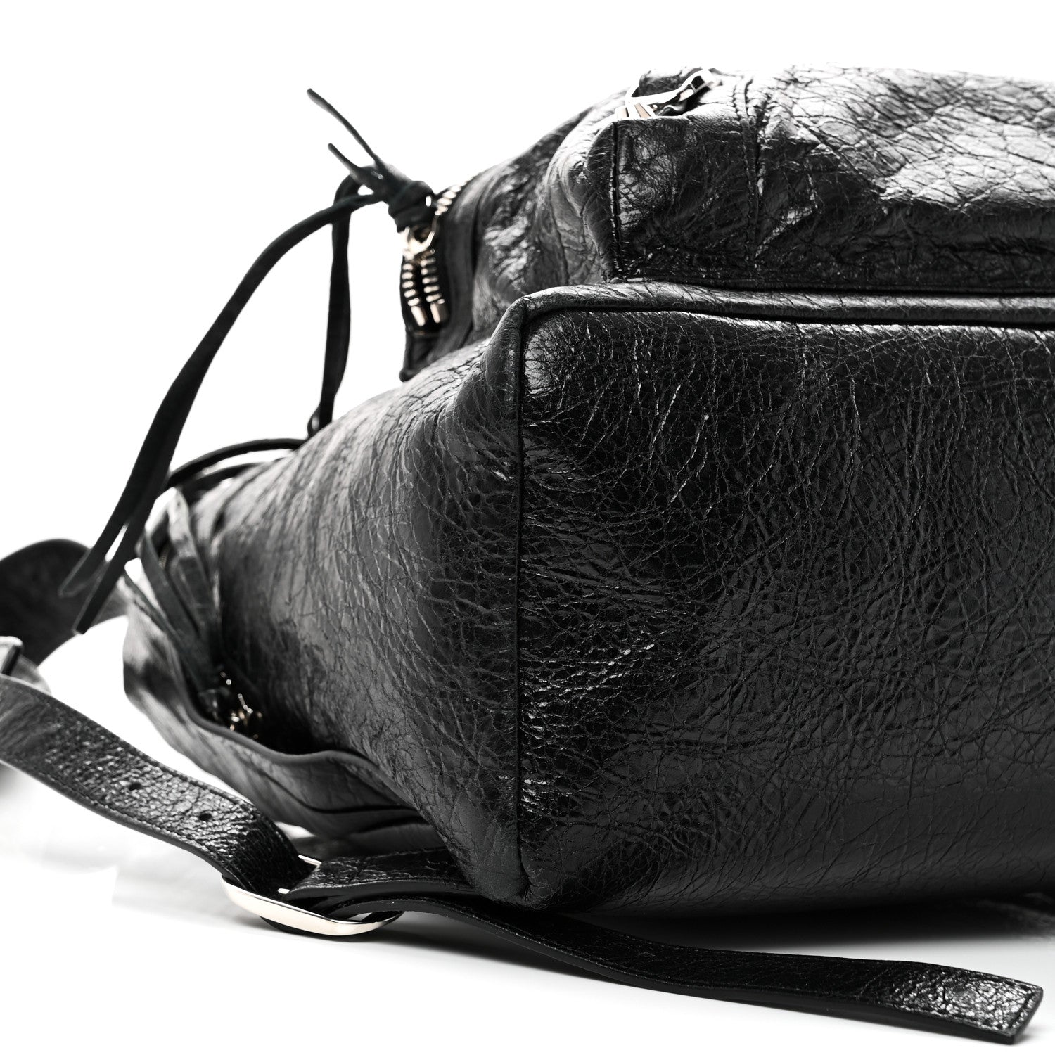 Balenciaga Agneau Classic Silver Hardware Backpack Black 10 of 11