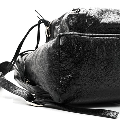 Balenciaga Agneau Classic Silver Hardware Backpack Black 10 of 11