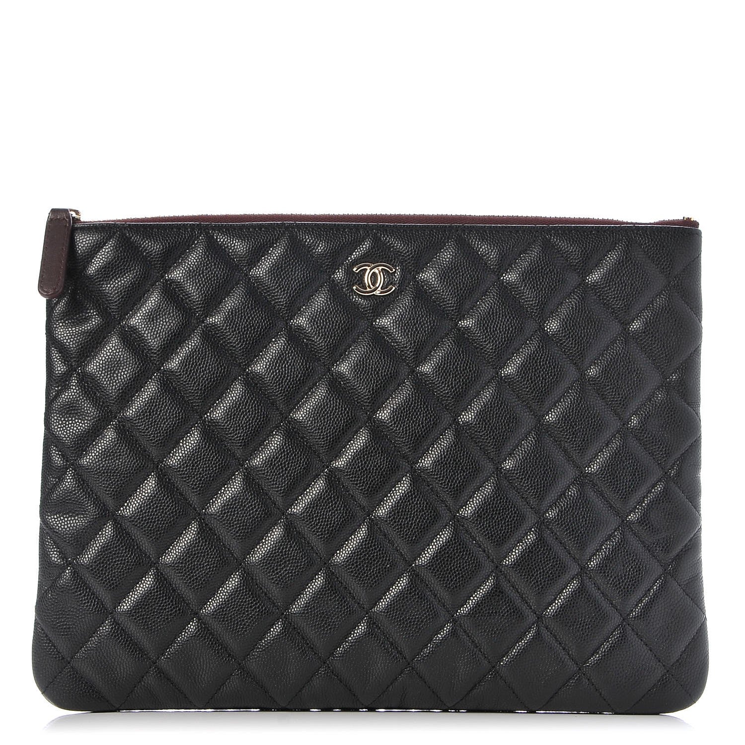 Chanel Caviar Quilted Medium Cosmetic Case Black 1 of 8