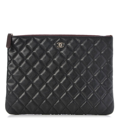 Chanel Caviar Quilted Medium Cosmetic Case Black 1 of 8