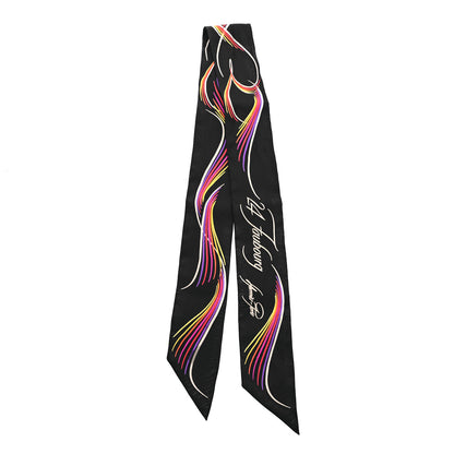 Hermes Silk 24 Faubourg Twilly Scarf Black Multicolor 2 of 4