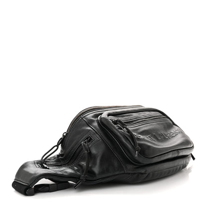 Saint Laurent Lambskin Logo Ripstop Body Belt Bag Black 4 of 11
