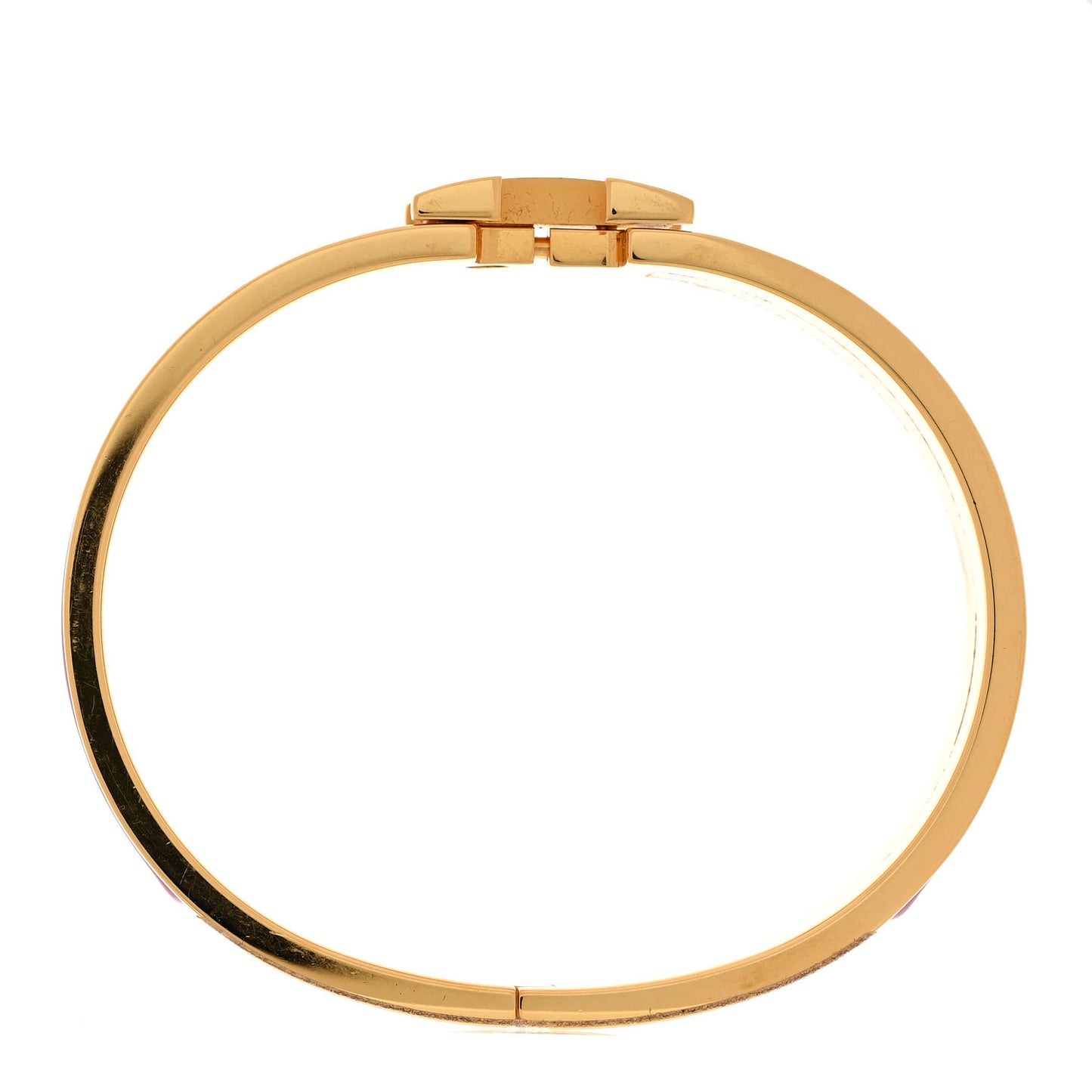 Enamel Narrow Clic Clac H Bracelet GM Rose Flamingo