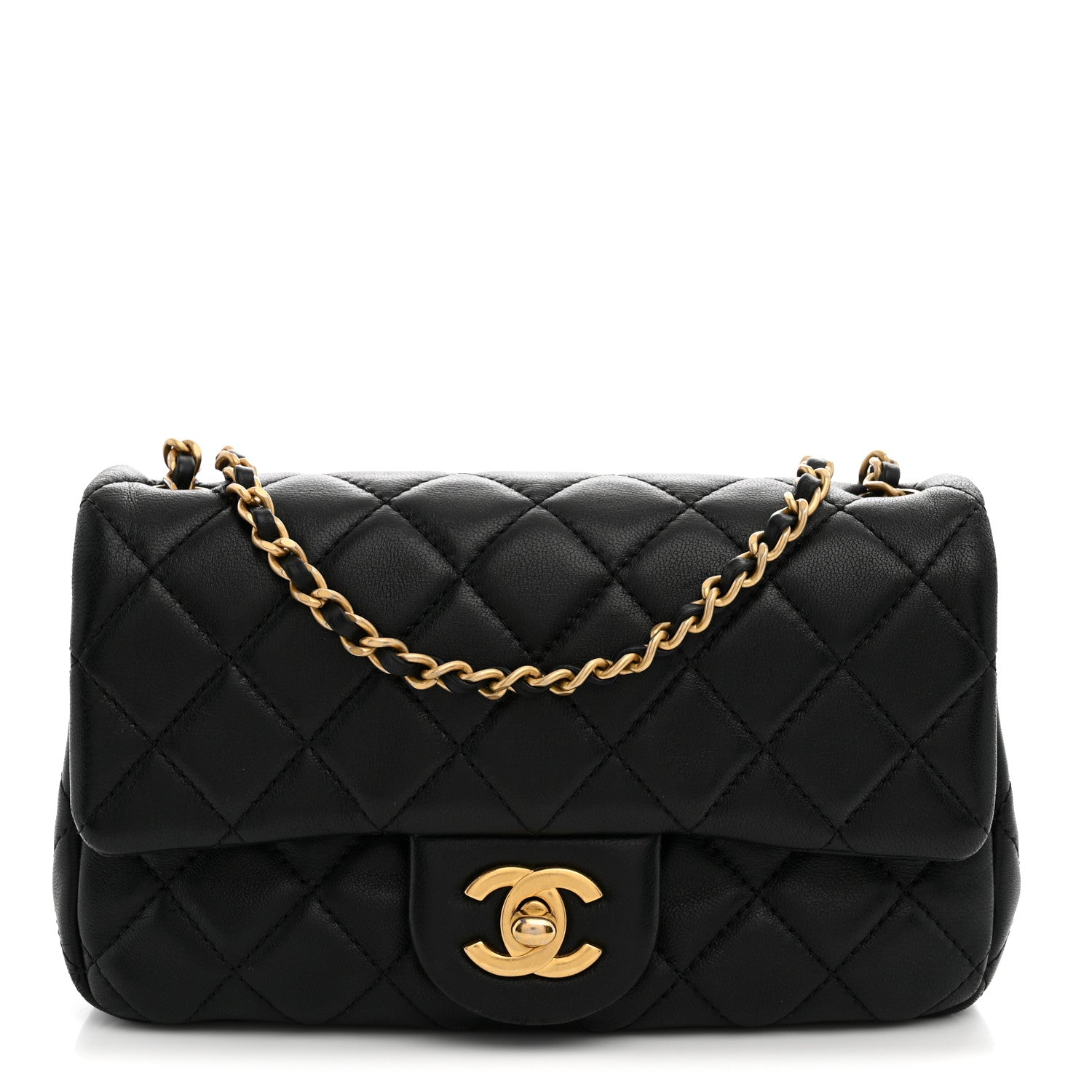 Chanel Lambskin Quilted Mini Rectangular Pearl Crush Flap Black 1 of 10