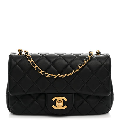 Chanel Lambskin Quilted Mini Rectangular Pearl Crush Flap Black 1 of 10