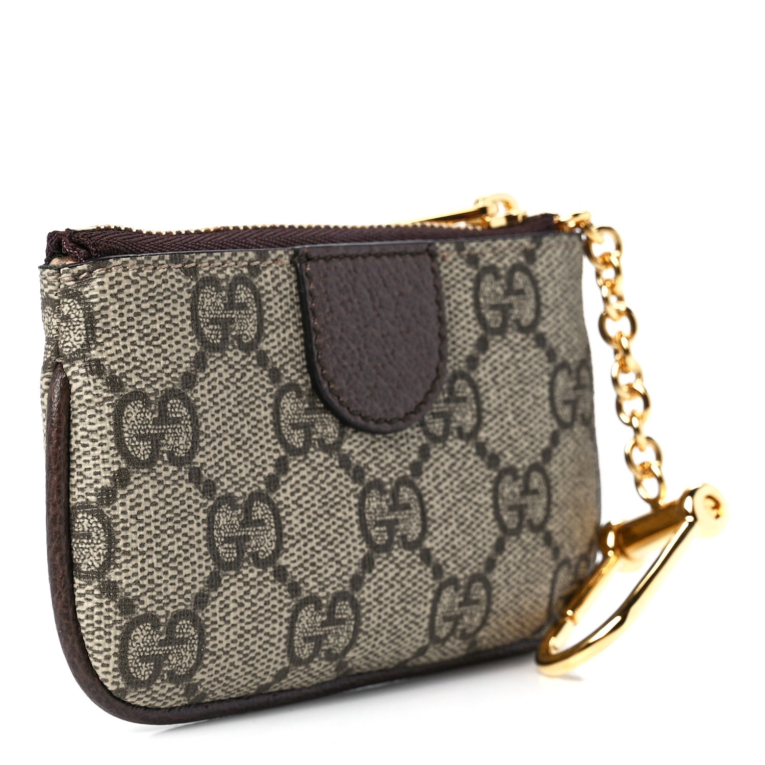 Gucci GG Supreme Monogram Web Ophidia Key Case Beige New Acero 3 of 12