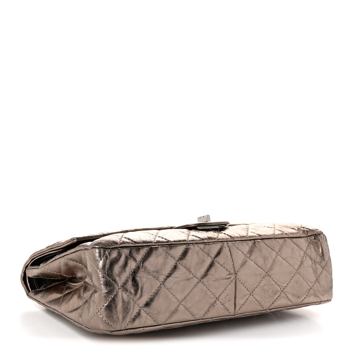 Chanel Metallic Aged Calfskin Quilted 2.55 Reissue 228 Flap Dark Silver 4 of 11