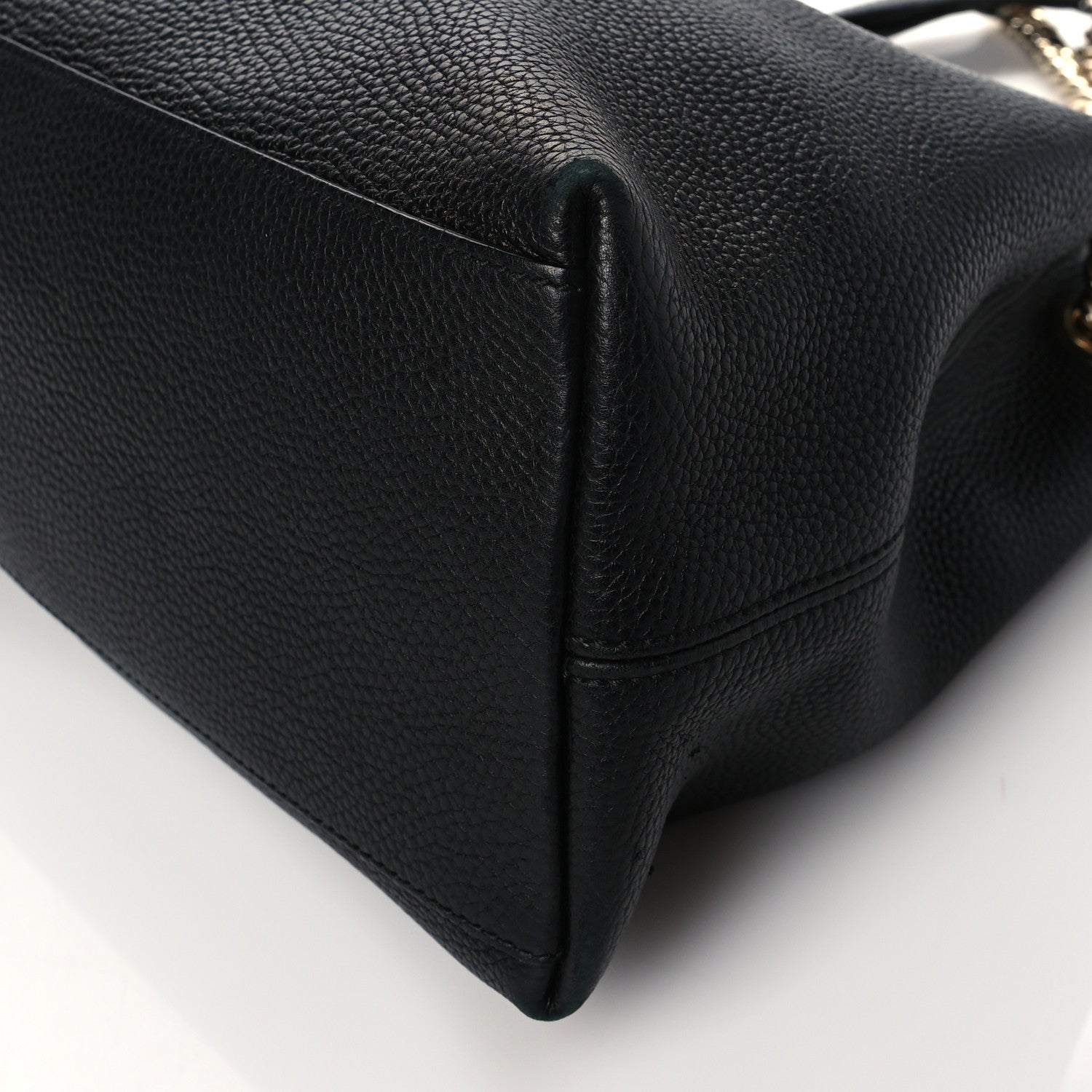 Gucci Pebbled Calfskin Medium Soho Chain Shoulder Bag Black 10 of 10