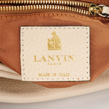 Lanvin Grained Calfskin Mini Sugar Tassel Flap Shoulder Bag Ivory 7 of 8