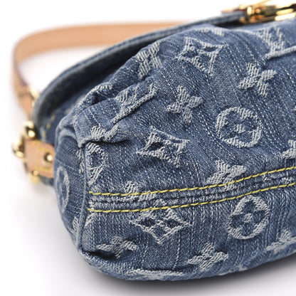 Louis Vuitton Monogram Denim Mini Pleaty Blue 7 of 9