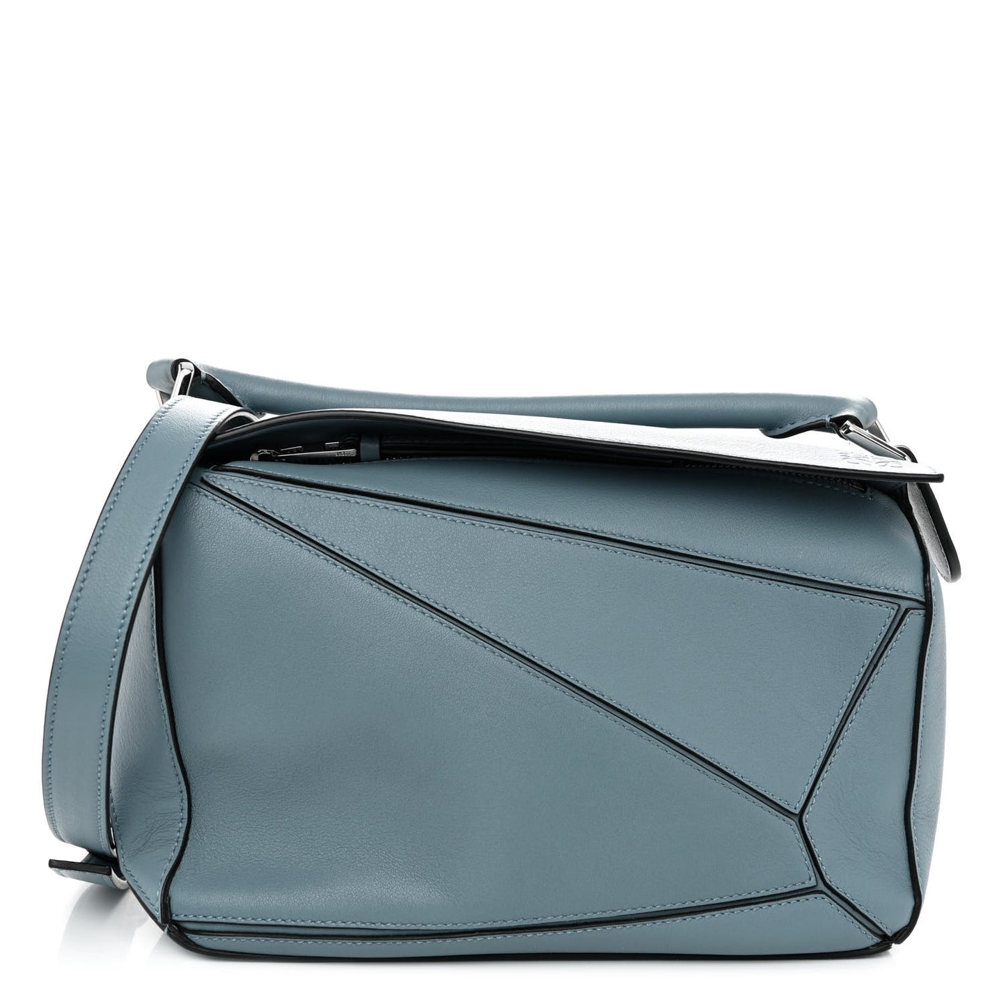 Calfskin Small Puzzle Bag Stone Blue