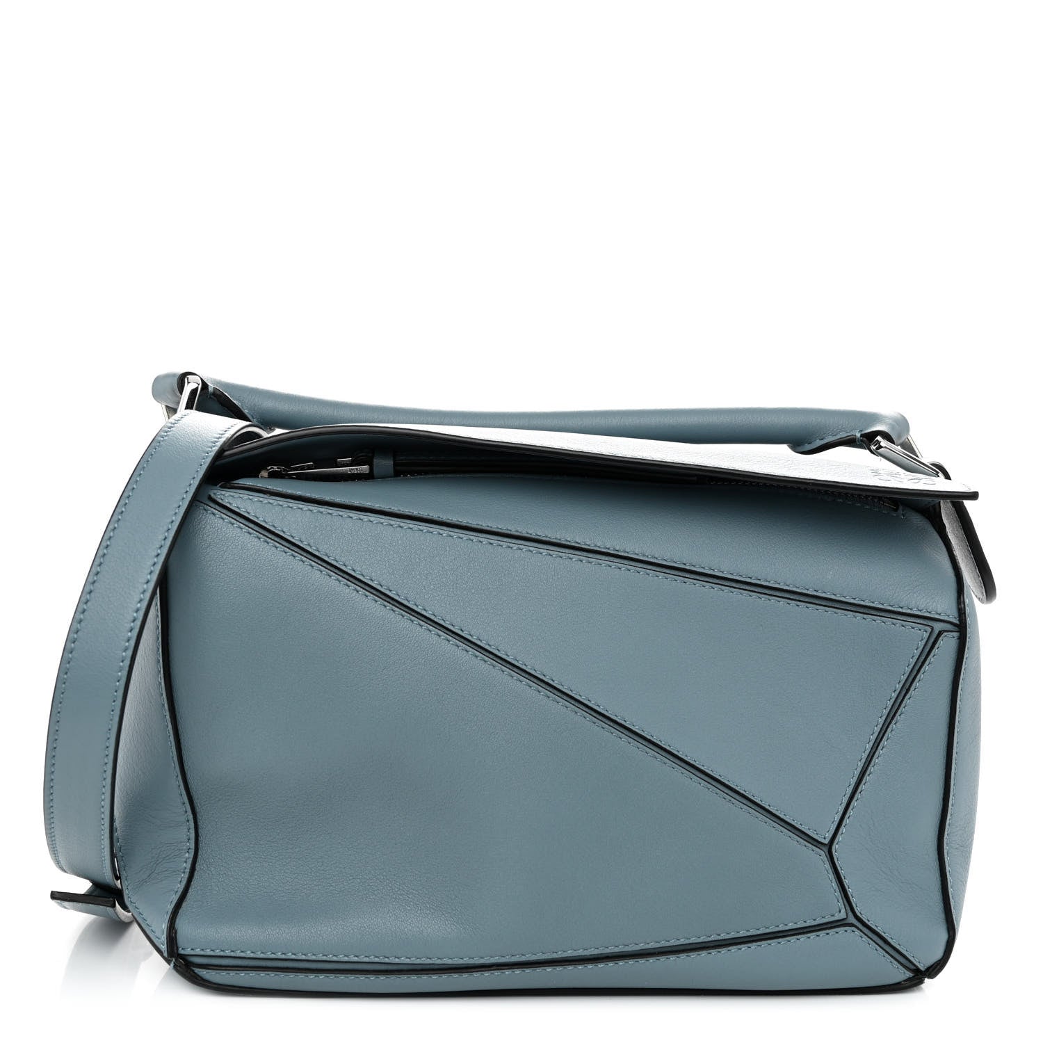 Loewe Calfskin Small Puzzle Bag Stone Blue 1 of 9