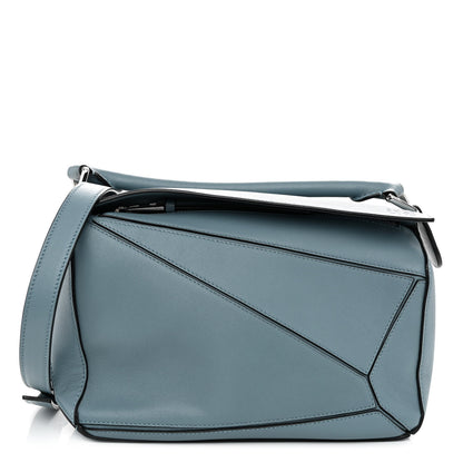 Loewe Calfskin Small Puzzle Bag Stone Blue 1 of 9