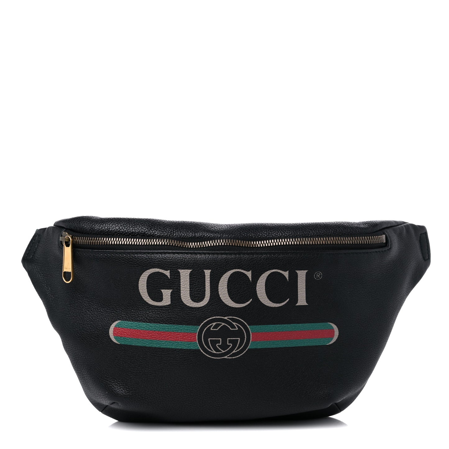 Grained Calfskin Logo Belt Bag Black