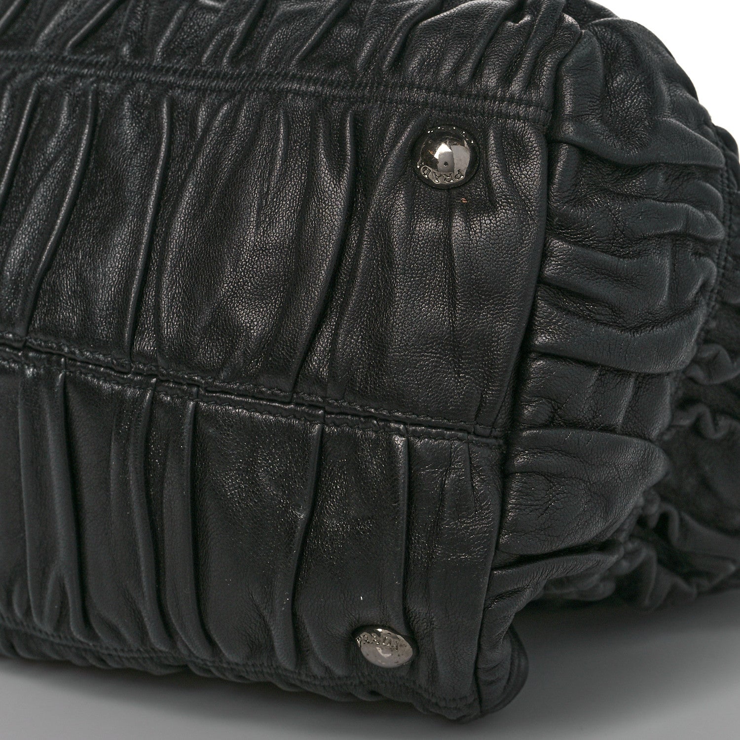 Prada Nappa Gaufre Shopping Satchel Black 8 of 13