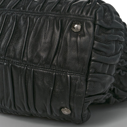Prada Nappa Gaufre Shopping Satchel Black 8 of 13