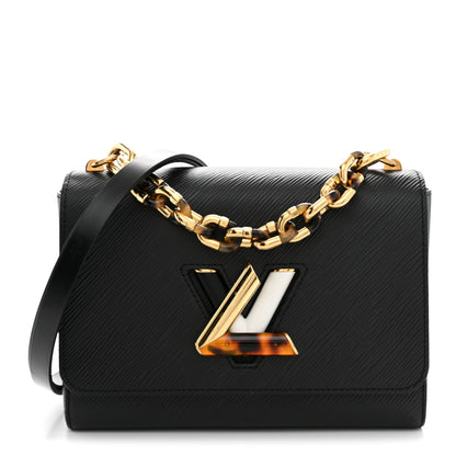 Louis Vuitton Epi Tortoiseshell Twist Shoulder Bag MM Black 1 of 12