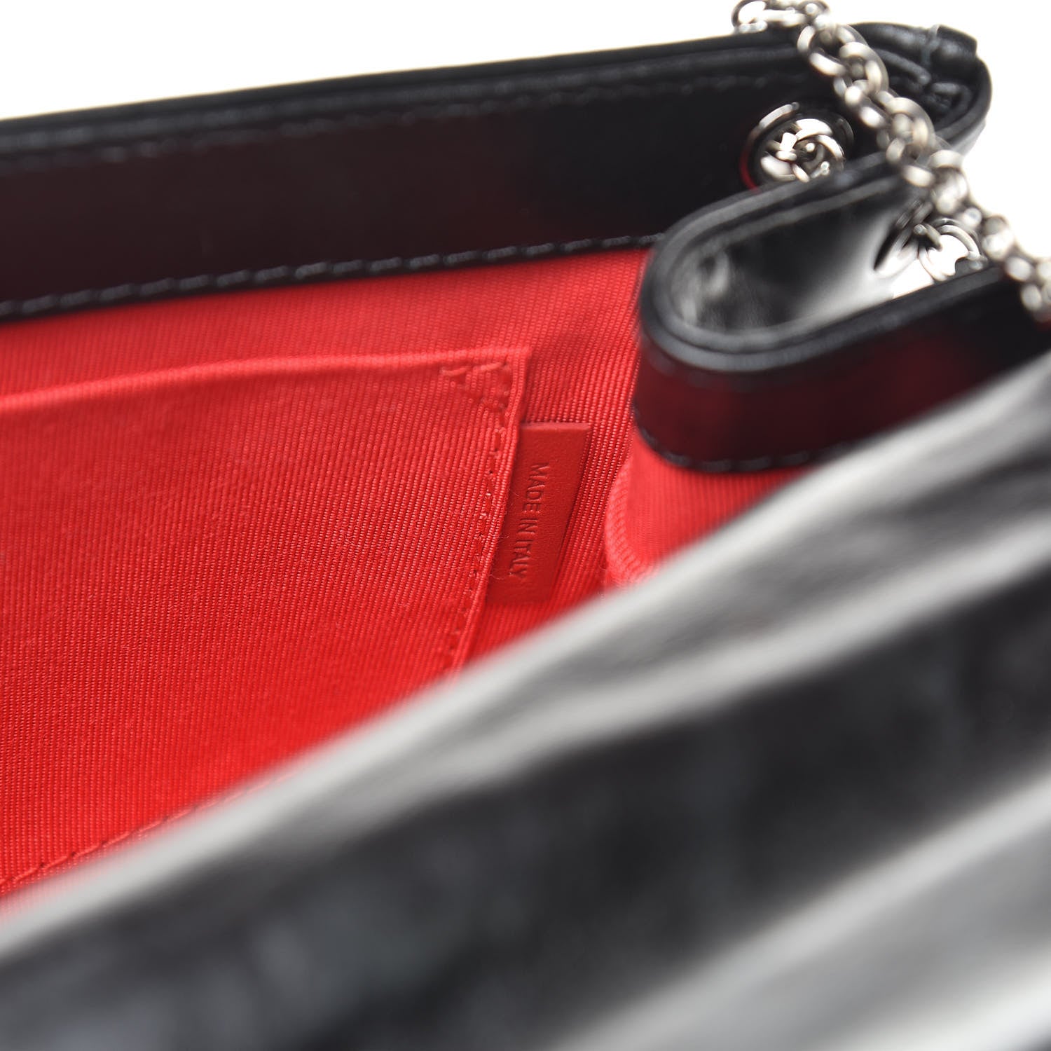 Christian Louboutin Calfskin Panama Tiger Riviera Clutch Black 7 of 17