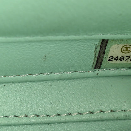 Chanel Caviar Quilted Small CC Filigree Vanity Case Green 6 of 11